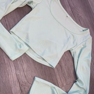 Mint green cropped top